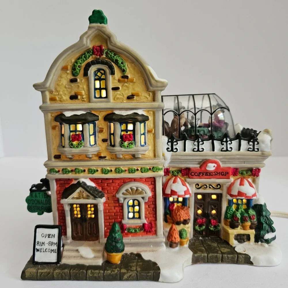 Carole Towne 2004 Katie O'Donald's Restaurant Lighted Christmas Village House